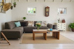 A clean living room that just had a spiritual house cleanse.